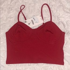 Very cute crop red top from Bershka